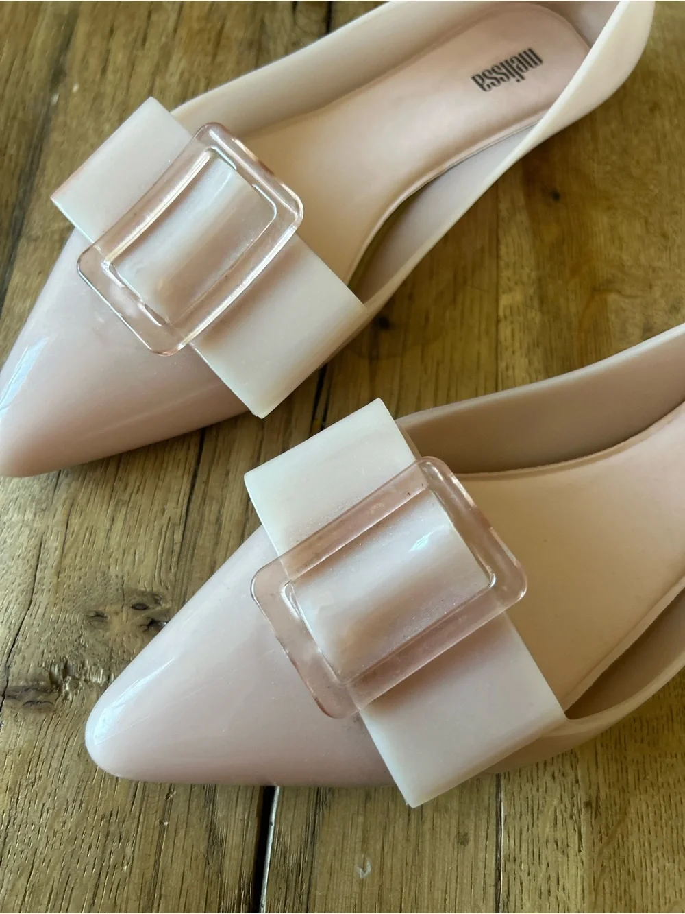 Melissa Pointed Jelly Flats with bow nude ballerina pink 7